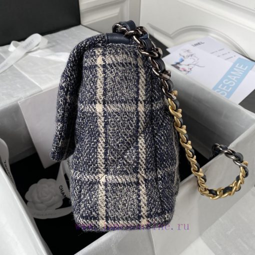 Chanel Bag Chanel Autumn/Winter Collection 19bagPlant grass in seconds 〰️ AS1161 woolen fabr fcuc7ii8 - Image 6