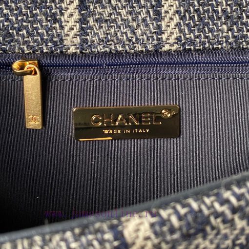Chanel Bag Chanel Autumn/Winter Collection 19bagPlant grass in seconds 〰️ AS1161 woolen fabr fcuc7ii8 - Image 9