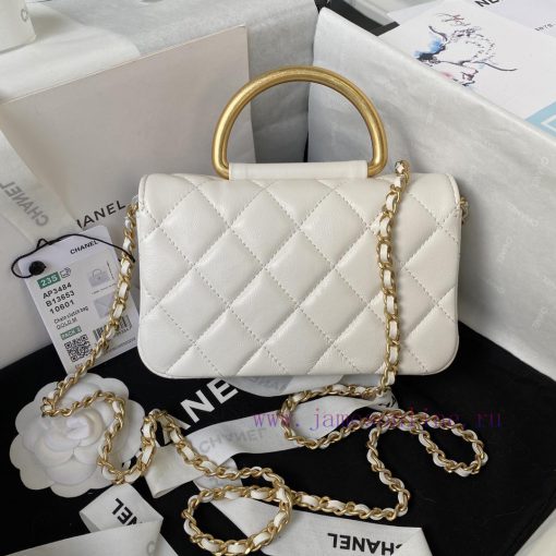 Chanel Bag Chanel 23B metal wristband flip phone caseBright sheepskin with a single color an e0z0jboo - Image 3