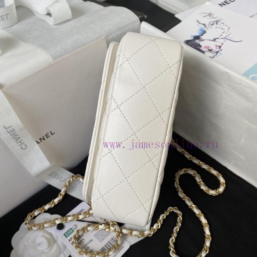 Chanel Bag Chanel 23B metal wristband flip phone caseBright sheepskin with a single color an e0z0jboo - Image 6