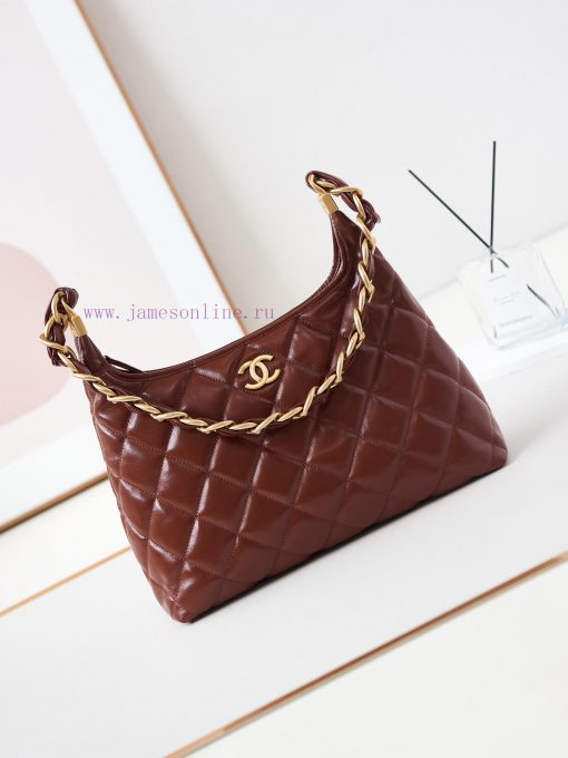 Chanel Bag 24A Advanced Handicraft Workshop Series HoboOil wax lambskin, large vintage distr 219sp3lx