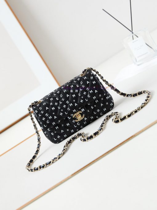 Chanel Bag 24s black and white letter printed CF, the more exquisite it looks, wowThe unique 0rv8di5c - Image 2