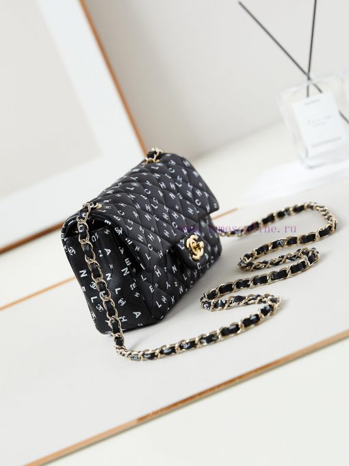 Chanel Bag 24s black and white letter printed CF, the more exquisite it looks, wowThe unique 0rv8di5c - Image 4