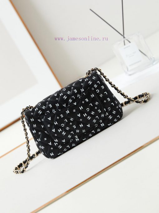 Chanel Bag 24s black and white letter printed CF, the more exquisite it looks, wowThe unique 0rv8di5c - Image 6