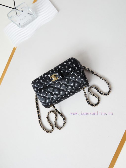 Chanel Bag 24s black and white letter printed CF, the more exquisite it looks, wowThe unique 0rv8di5c - Image 8