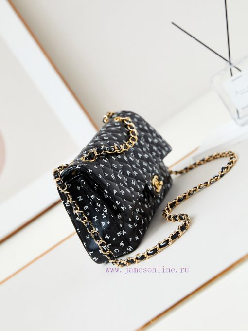 Chanel Bag 24s black and white letter printed CF, the more exquisite it looks, wowThe unique hd33reun - Image 4