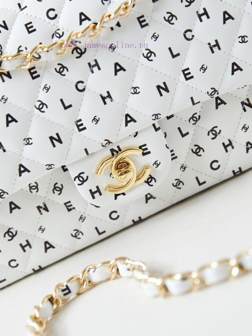 Chanel Bag 24s black and white letter printed CF, the more exquisite it looks, wowThe unique fo5fj30k - Image 3