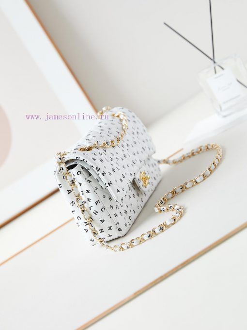 Chanel Bag 24s black and white letter printed CF, the more exquisite it looks, wowThe unique fo5fj30k - Image 4