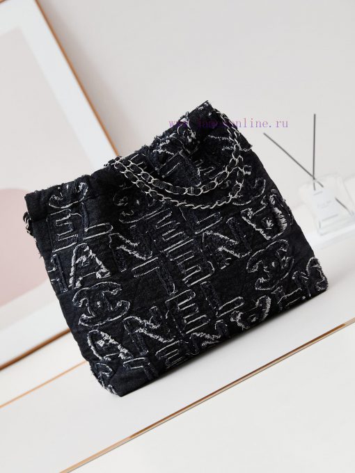 Chanel Bag 24A denim embroidered letters with a vintage feel. The 22 bags of denim have been indya1vk - Image 6
