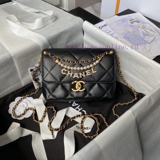 Chanel Bag Chanel 24A Handmade Visit Series AS4986The pearl chain letter pendant sheepskin t dbrvlw0l