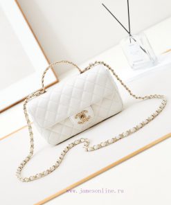 Chanel Bag The appearance of the 24A CF mini is truly stunningThe gentle texture and elegant 7u1c88fu