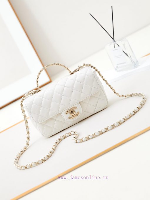 Chanel Bag The appearance of the 24A CF mini is truly stunningThe gentle texture and elegant 7u1c88fu
