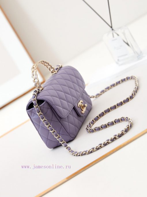 Chanel Bag The appearance of the 24A CF mini is truly stunningThe gentle texture and elegant 2glsoycf - Image 4