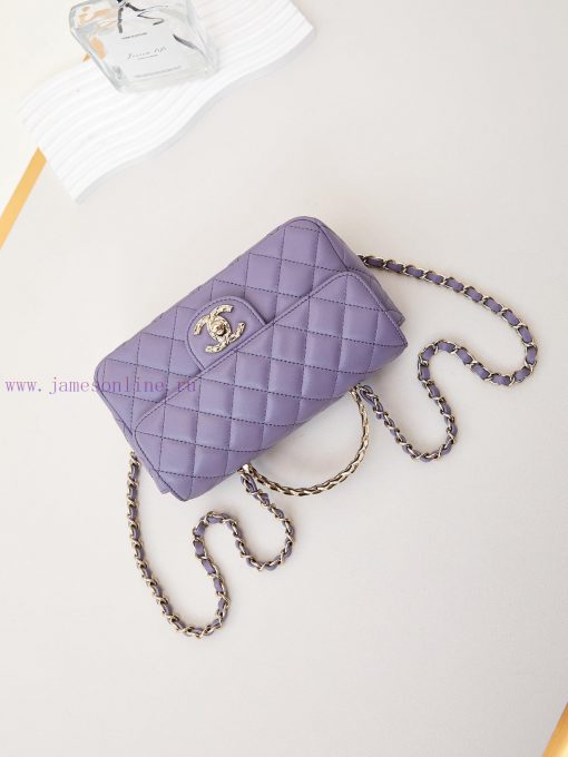 Chanel Bag The appearance of the 24A CF mini is truly stunningThe gentle texture and elegant 2glsoycf - Image 8