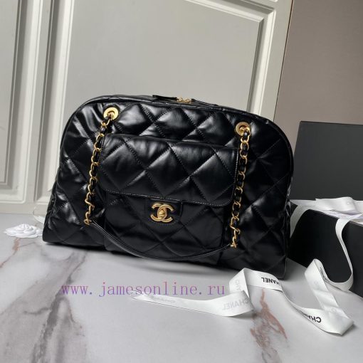 Chanel Bag Chanel 24A Bowling Ball Super Stylish AS4812 Oil Wax Leather with Classic Retro C 6op62t9j