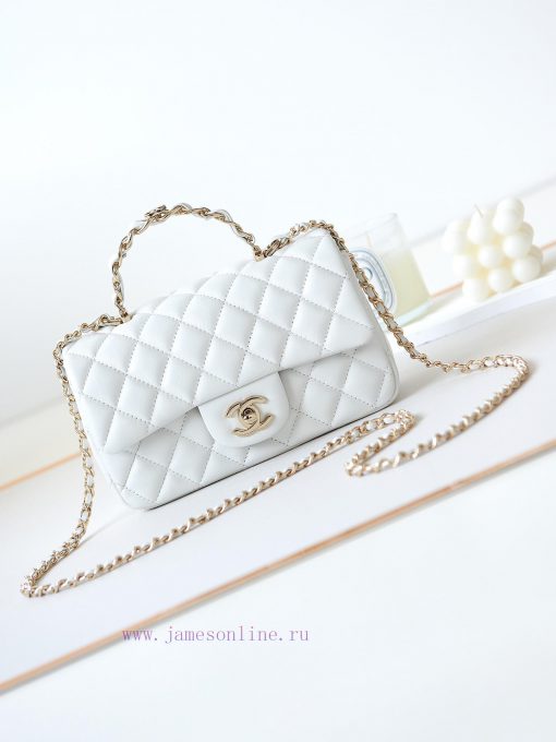 Chanel Bag The gloss and texture of the 23k new handle CF mini sheepskin are really great. T kfhx1355