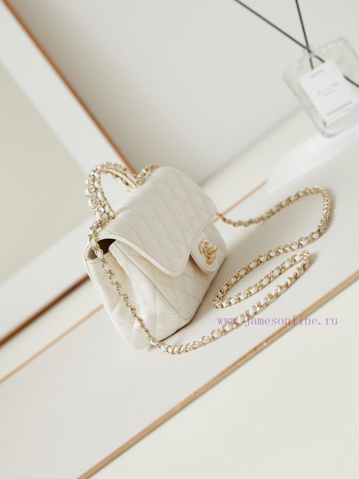 Chanel Bag 23A diamond handle cfmini has been released in advance and receivedThe most grand qqgmzkds - Image 4