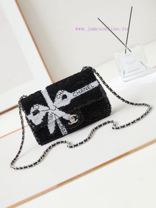 Chanel Bag I really like the black and white sequin CF sequin on the 24B bow tieMore durable 4u4477c2 - Image 2