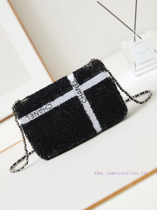 Chanel Bag I really like the black and white sequin CF sequin on the 24B bow tieMore durable 4u4477c2 - Image 6
