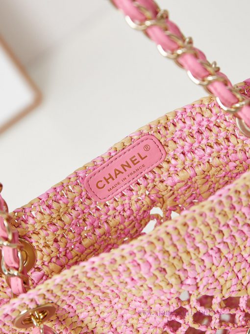 Chanel Bag  CHANEL COCO BEACH BAGHollow out design&Lafite grass weavingSize 34.5-51-14.5Styl d54k34xk - Image 4