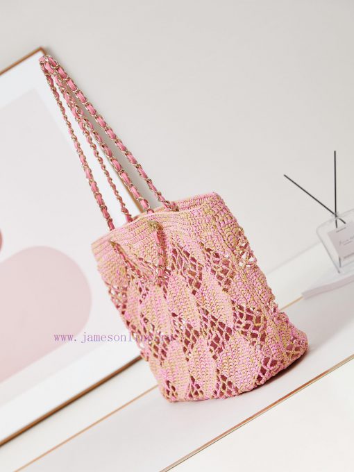 Chanel Bag  CHANEL COCO BEACH BAGHollow out design&Lafite grass weavingSize 34.5-51-14.5Styl d54k34xk - Image 6
