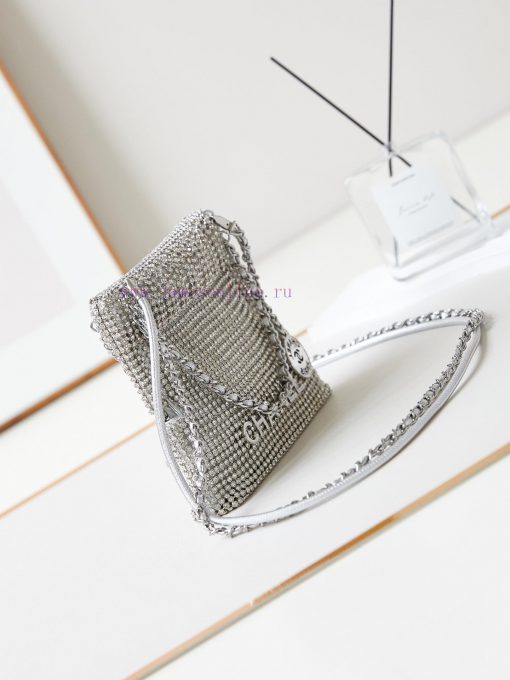 Chanel Bag 24s mini rhinestone bag22bag Heavy duty Box Evening Bag ️Get it ️ Silver DiamondS 9in0qebg - Image 4