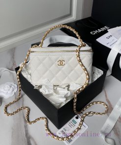 Chanel Bag  Chanel 🧩  24A box handle A4064 particle calf leather with metal woven handle des yy1zt9ie