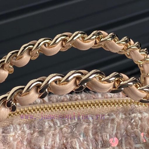 Chanel Bag Chanel 24B Autumn/Winter New Product: Woolen Glitter Shell Box Bag A3354, with a kml622c5 - Image 5