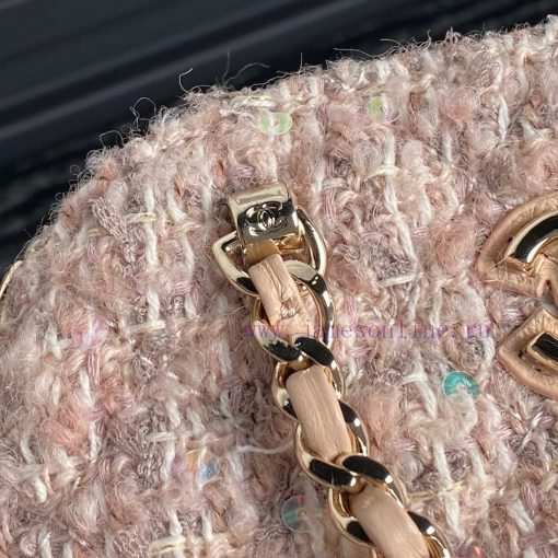 Chanel Bag Chanel 24B Autumn/Winter New Product: Woolen Glitter Shell Box Bag A3354, with a kml622c5 - Image 6