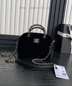 Chanel Bag Chanel 24B autumn and winter new product wool sequin shell box bag AS5130 twill s q5f05ff4