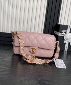 Chanel Bag  Chanel 🧩 24K advanced feeling AS5176 armpit bag double C thick chain: sheepskin 6ri87drk