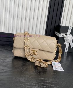 Chanel Bag  Chanel 🧩 24K advanced feeling AS5176 armpit bag double C thick chain: sheepskin 5ohpijed