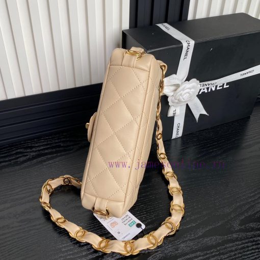 Chanel Bag  Chanel 🧩 24K advanced feeling AS5176 armpit bag double C thick chain: sheepskin 5ohpijed - Image 7