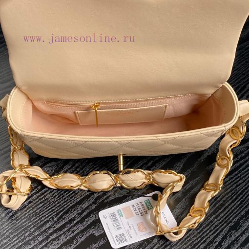 Chanel Bag  Chanel 🧩 24K advanced feeling AS5176 armpit bag double C thick chain: sheepskin 5ohpijed - Image 8