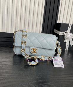 Chanel Bag  Chanel 🧩 24K advanced feeling AS5176 armpit bag double C thick chain: sheepskin kop1bvee