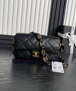 Chanel Bag  Chanel 🧩 24K advanced feeling AS5176 armpit bag double C thick chain: sheepskin 09vsnzwa