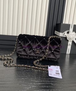 Chanel Bag Chanel 24B dinner bag A4159 cool and luxurious autumn and winter velvet style is volg82md