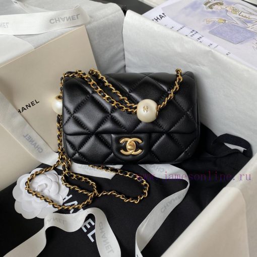 Chanel Bag Chanel 24S Pearl Mini CF AS4868Pearls paired with gold chain bars complement each 8s5l62iv