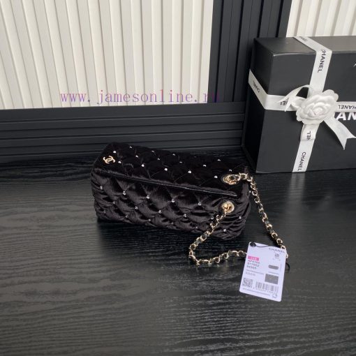 Chanel Bag Chanel ️ 24B Handbag A4164, cool and luxurious, autumn and winter velvet style is ewvuc63z