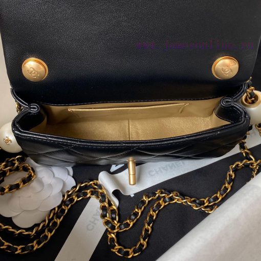 Chanel Bag Chanel 24S Pearl Mini CF AS4868Pearls paired with gold chain bars complement each 8s5l62iv - Image 8