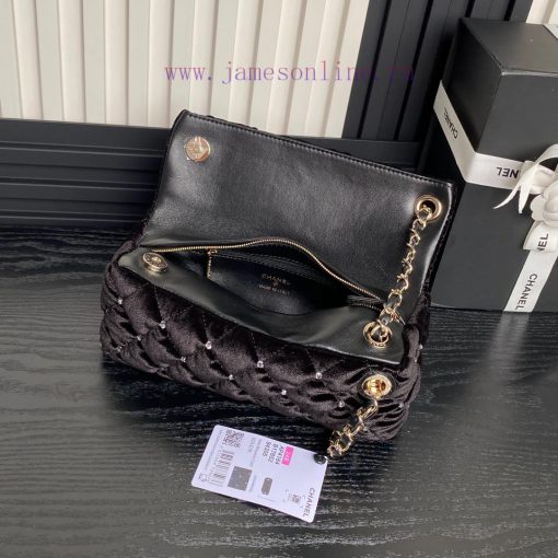 Chanel Bag Chanel ️ 24B Handbag A4164, cool and luxurious, autumn and winter velvet style is ewvuc63z - Image 8