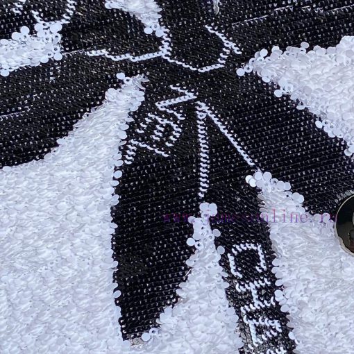 Chanel Bag Chanel 24B limited edition AS4418 bow CF black and white sequins, with a sparklin 629sgqlo - Image 8