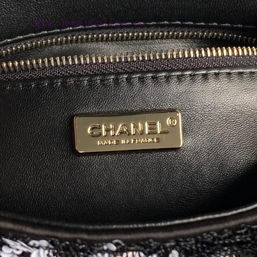 Chanel Bag Chanel 24B Limited Edition AS4561 Bow CF Black and White Glitter, with its sparkl gumdxzjl - Image 10