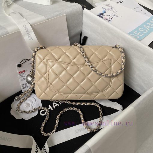Chanel Bag Silver chain Chanel AS1787 popular CF mini mouth cover bag with silver ball chain iq82dpqk - Image 3