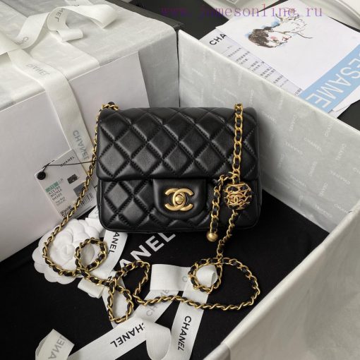 Chanel Bag Chanel AS1786 popular metal CF mini hood bag with hollowed out braided rope, adde 4796k1qy - Image 2