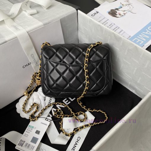 Chanel Bag Chanel AS1786 popular metal CF mini hood bag with hollowed out braided rope, adde 4796k1qy - Image 3