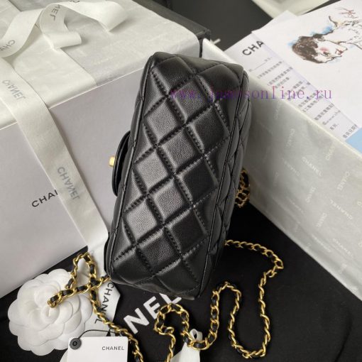 Chanel Bag Chanel AS1786 popular metal CF mini hood bag with hollowed out braided rope, adde 4796k1qy - Image 7