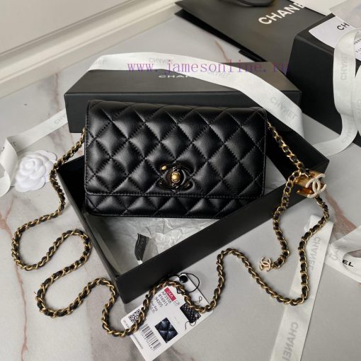 Chanel Bag Chanel 24A Handmade Visit Series New Woc A3938 Sheepskin with Color Buckle is rea 4nqcaecf
