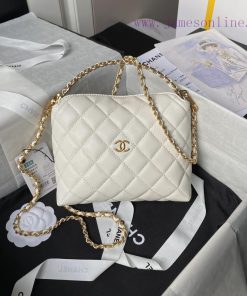 Chanel Bag  Chanel 🧩  24A small hobo handle model A4066 particle calf leather with metal wea h4b9w8od