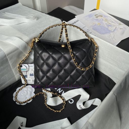 Chanel Bag  Chanel 🧩  24A small hobo handle model A4066 particle calf leather with metal wea beqykbdl - Image 3